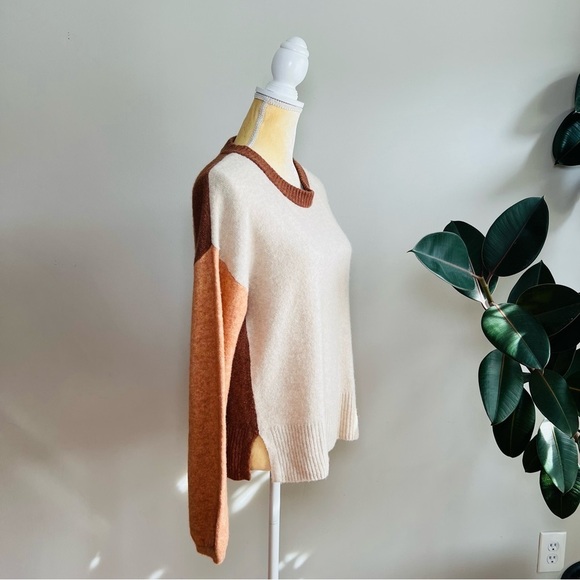 Madewell Payton Pullover Colorblock Wool Alpaca Sweater XS Coziest Yarn - Picture 5 of 10